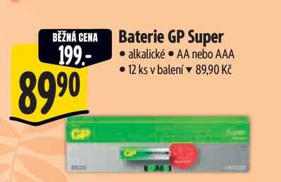 Baterie GP Super, 12 ks