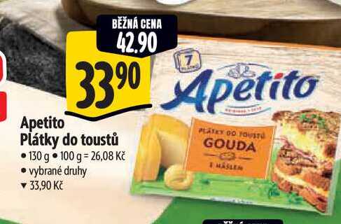 Apetito Plátky do toustů, 130 g 