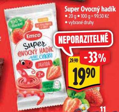 Super Ovocný hadík, 20 g