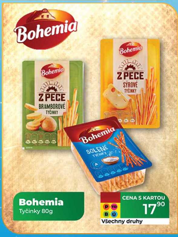 Bohemia Tyčinky 80g