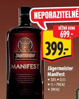 Jägermeister Manifest, 0,5 l