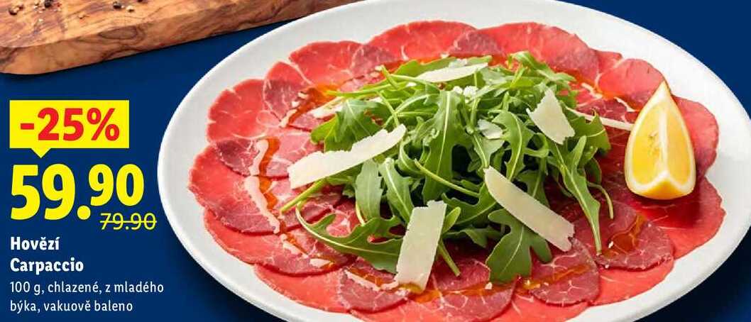 Hovězí Carpaccio, 100 g
