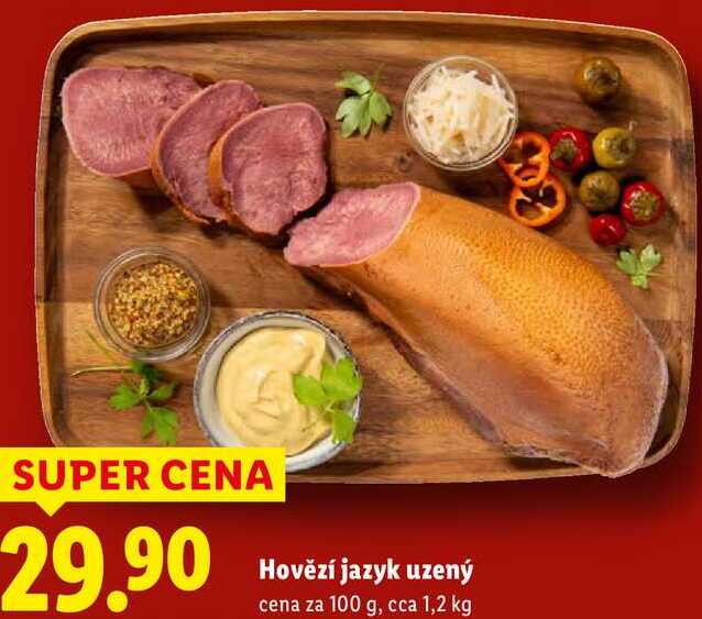 Hovězí jazyk uzený, cena za 100 g