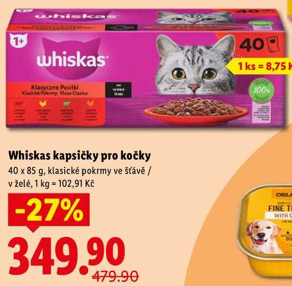 Whiskas kapsičky pro kočky, 40x 85 g