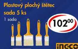 Plastový plochý štětec sada 5 ks 