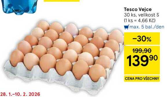 Tesco Vejce, 30 ks, velikost S