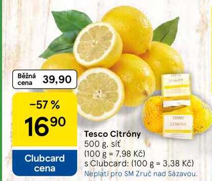 Tesco Citróny, 500 g, síť  