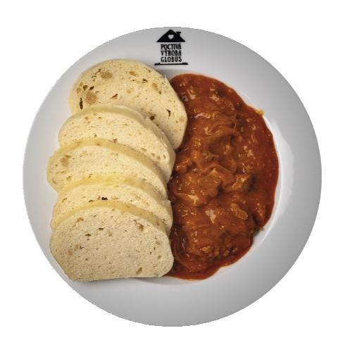 Segedínský guláš speciál s houskovými knedlíky