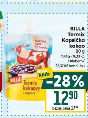 BILLA Termix Kapsička kakao 80 g