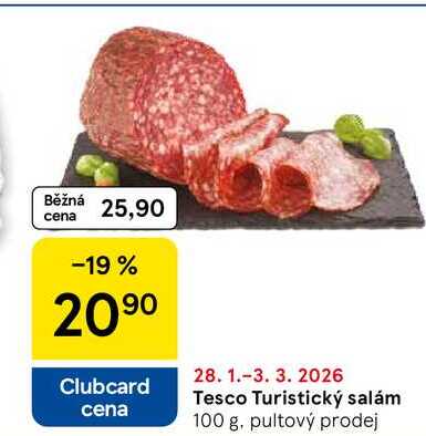 Tesco Turistický salám, 100 g