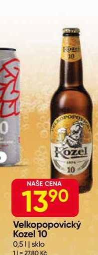 Velkopopovický Kozel 10° 0,5l sklo