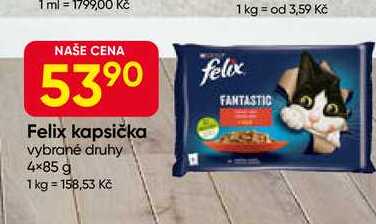 Felix kapsička vybrané druhy 4×85 g