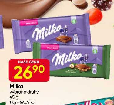 Milka vybrané druhy 45 g 