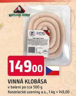 Vinná klobása 500g