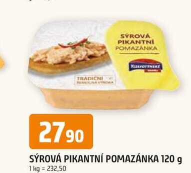 SÝROVÁ PIKANTNÍ POMAZÁNKA 120 g 
