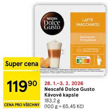 Nescafé Dolce Gusto Kávové kapsle, 183.2 g 