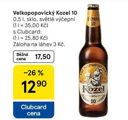 Velkopopovický Kozel 10, 0.5 l