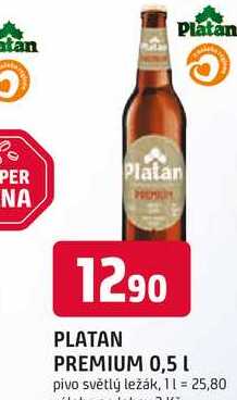 PLATAN PREMIUM 0,5 L pivo světlý ležák