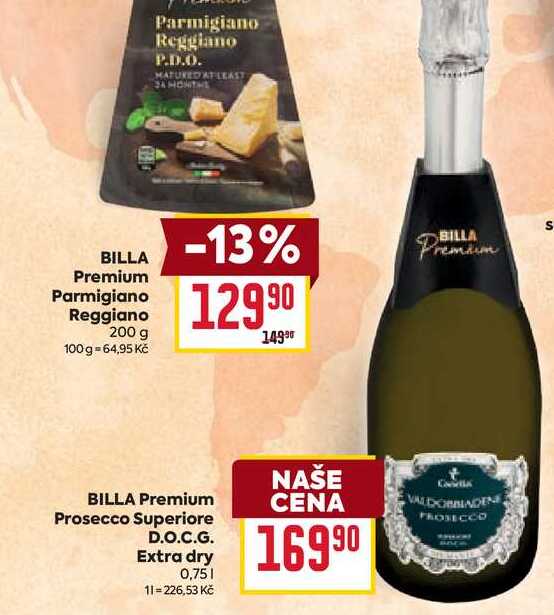 BILLA Premium Prosecco Superiore D.O.C.G. Extra dry 0,75l
