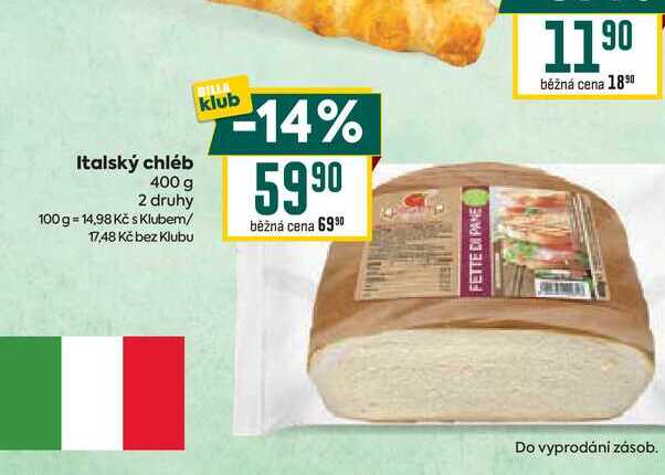 Italský chléb 400 g