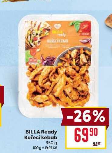 BILLA Ready Kuřecí kebab 350 g