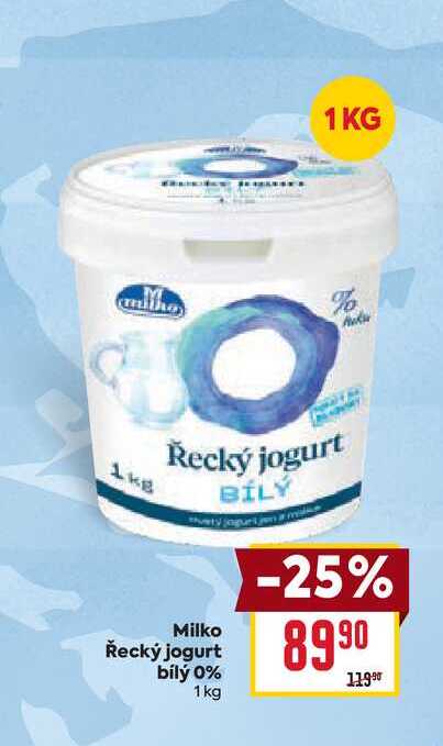 Milko Řecký jogurt bílý 0% 1 kg