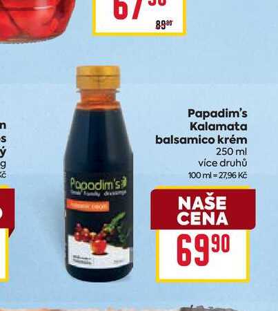 Papadim's Kalamata balsamico krém 250 ml