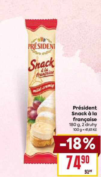 Président Snack à la française 180 g