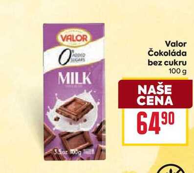 Valor Čokoláda bez cukru 100 g