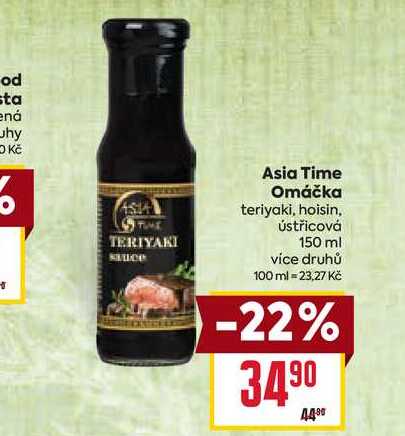 Asia Time Omáčka teriyaki, hoisin, ústřicová 150 ml