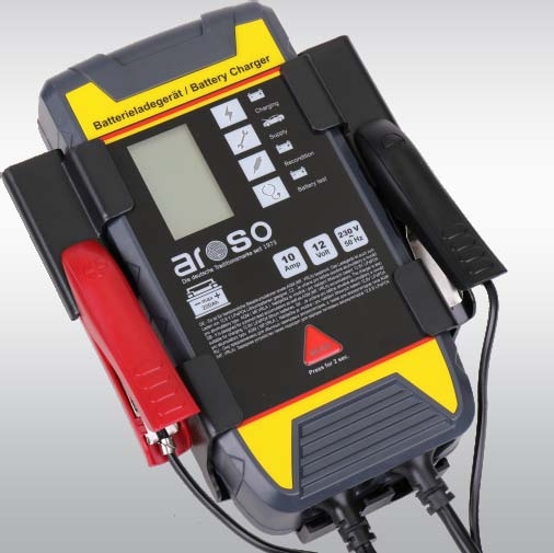 Nabíječka autobaterií Aroso řízená mikroprocesorem Pb/gel 12V 10A