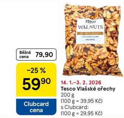 Tesco Vlašské ořechy, 200 g  