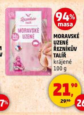 MORAVSKÉ UZENÉ ŘEZNÍKŮV TALÍŘ, 100 g 