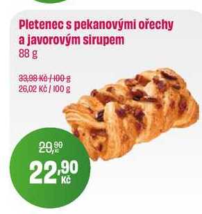 Pletenec s pekanovými ořechy a javorovým sirupem 88 g 