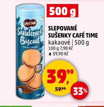 SLEPOVANÉ SUŠENKY CAFÉ TIME, 500 g v akci