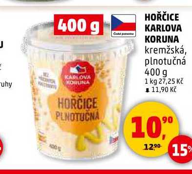 HOŘČICE KARLOVA KORUNA, 400 g 