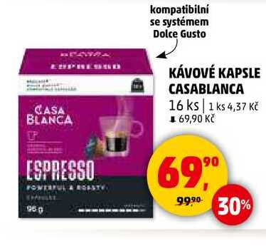 KÁVOVÉ KAPSLE CASABLANCA, 16 ks 