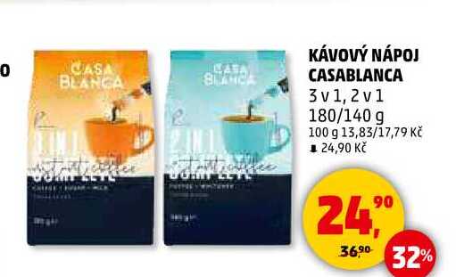 KÁVOVÝ NÁPOJ CASABLANCA 3 v 1, 180 g