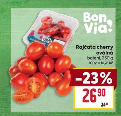 Rajčata cherry oválná balení, 250 g