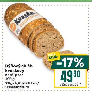 Dýňový chléb kváskový z naší pece 400 g