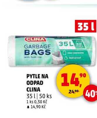 PYTLE NA ODPAD CLINA 35 l, 50 ks