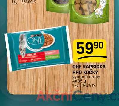 ONE KAPSIČKA PRO KOČKY vybrané druhy 4x85 g