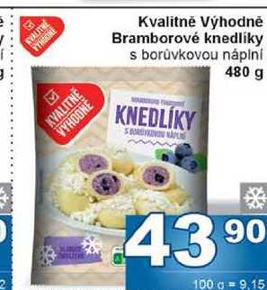 Kvalitně Výhodně Bramborové knedlíky s borůvkovou náplní 480 g