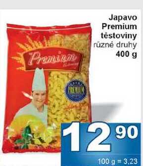 Premium těstoviny různé druhy 400 g 
