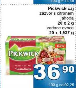 Pickwick čaj zázvor s citronem jahoda 20 x 2 g