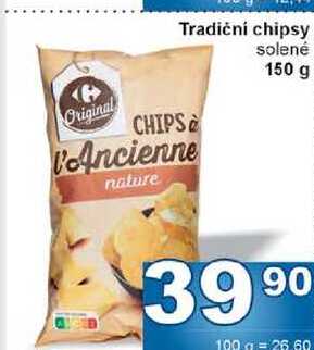 Tradiční chipsy solené 150 g 
