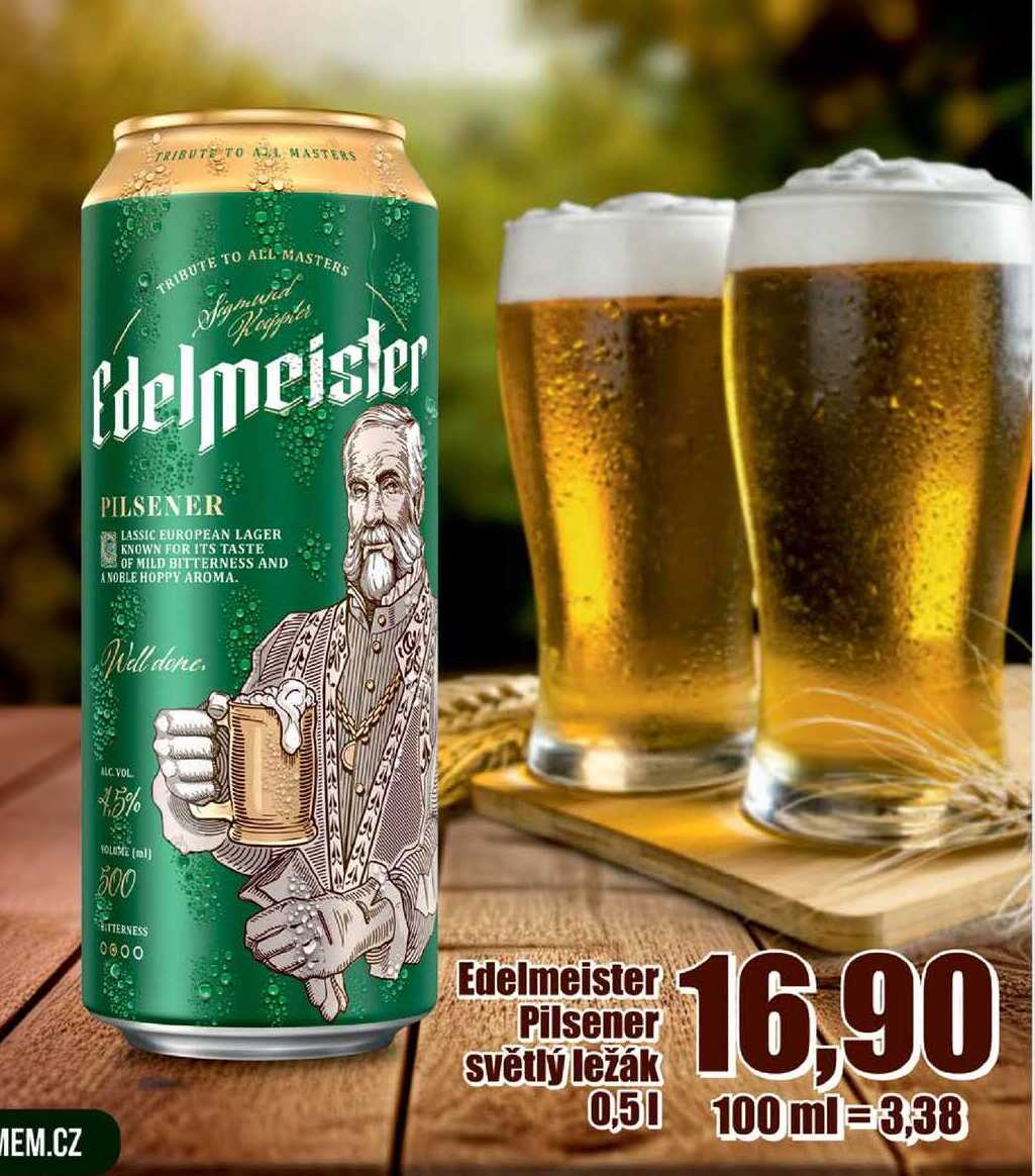 Edelmeister Pilsener světlý ležák 0,5l