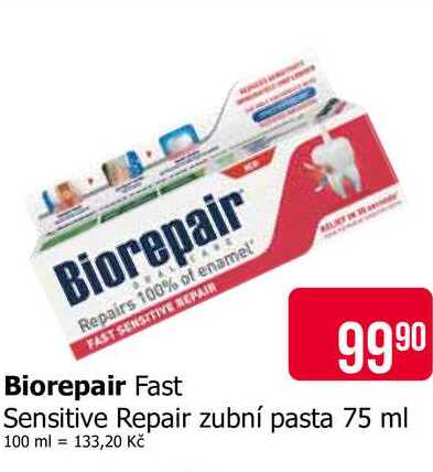Biorepair Fast Sensitive Repair zubní pasta 75 ml