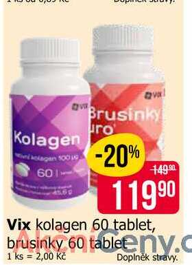 Vix kolagen 60 tablet, brusinky 60 tablety