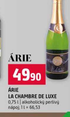 ÁRIE LA CHAMBRE DE LUXE 0,75l alkoholický perlivý nápoj